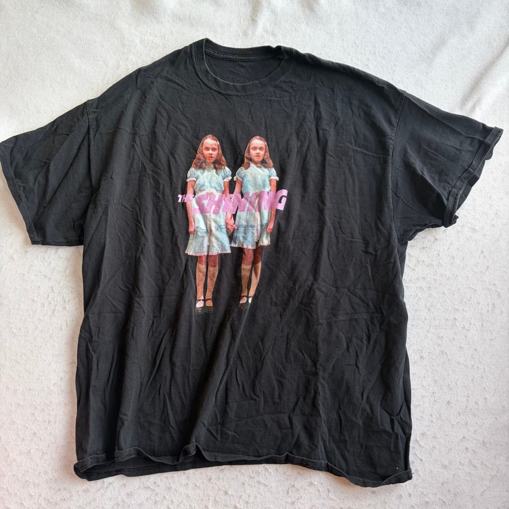 The Shining Graphic Tee Mens XL Black Horror Movie Twins Short Sleeve